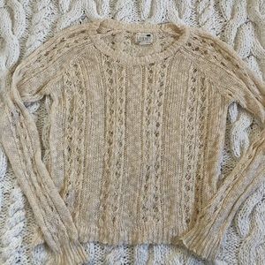 Pacsun // Cream Cable Knit Sweater